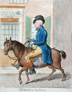 Georgey auf einem Steckenpferd von James Gillray
