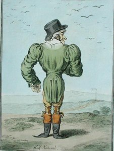 Halb-Normal, veröffentlicht von Hannah Humphrey 1799 von James Gillray