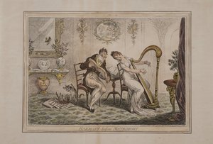 Harmonie vor der Ehe, veröffentlicht von Hannah Humphrey, 1805 von James Gillray