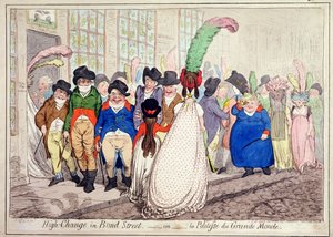 High Change in der Bond Street, oder La Politesse du Grande Monde, veröffentlicht von Hannah Humphrey 1796
