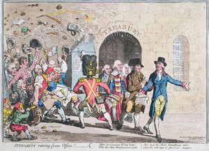 Integrität tritt aus dem Amt zurück, veröffentlicht von Hannah Humphrey im Jahr 1801