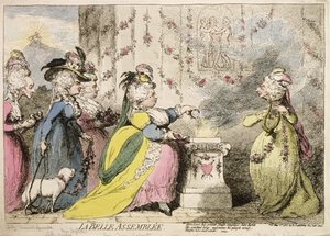 La Belle Assemblée, veröffentlicht von Hannah Humphrey 1787 (handkolorierte Radierung)