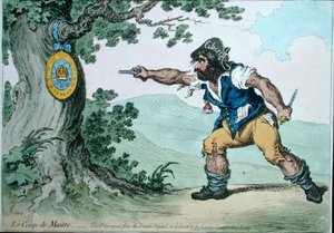 Der Meisterstreich, veröffentlicht von Hannah Humphrey im Jahr 1797 von James Gillray