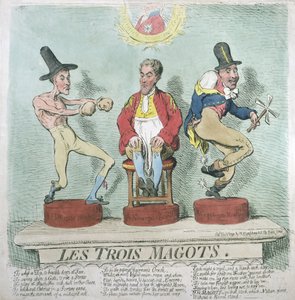 Les Trois Magots, veröffentlicht von Hannah Humphrey im Jahr 1791
