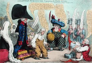 Lilliputian-Substitutes, Ausrüstung für den öffentlichen Dienst, veröffentlicht von Hannah Humphrey 1801