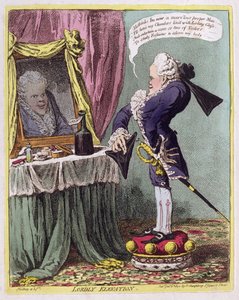 Erhabene Erhebung, veröffentlicht von Hannah Humphrey, 1802 von James Gillray