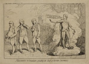 Malagrida und Verschwörer, die den Geist von Oliver Cromwell konsultieren, veröffentlicht am 10. Juni 1782