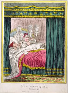Matins am Downing College, Cambridge, veröffentlicht von Hannah Humphrey, 1810 von James Gillray