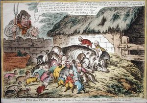 Mehr Schweine als Zitzen, veröffentlicht von Hannah Humphrey im Jahr 1806