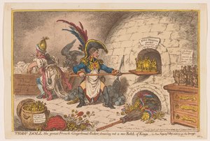 Napoleon backt eine neue Portion Könige, 1806 von James Gillray