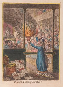 Pandora öffnet ihre Büchse, veröffentlicht 1809