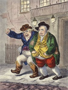 Säulen der Verfassung: Drei Uhr und ein bewölkter Morgen, 1809 von James Gillray