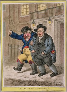 Säulen der Verfassung: Drei Uhr und ein bewölkter Morgen, veröffentlicht von Hannah Humphrey im Jahr 1809