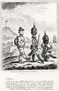 Tafel 2, aus Das Leben von William Cobbett, geschrieben von ihm selbst, veröffentlicht von H. Humphrey, 1809 von James Gillray