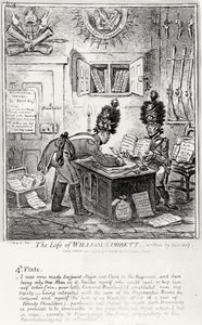 Tafel 4, aus Das Leben von William Cobbett, geschrieben von ihm selbst, veröffentlicht von H. Humphrey, 1809 von James Gillray