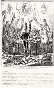 Tafel 7, aus Das Leben von William Cobbett, geschrieben von ihm selbst, veröffentlicht von H. Humphrey, 1809 von James Gillray
