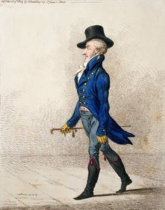 Porträt eines Mannes, veröffentlicht von Hannah Humphrey im Jahr 1803 von James Gillray