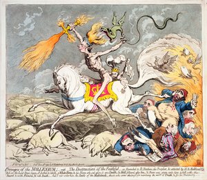 Vorzeichen des Jahrtausends, veröffentlicht von Hannah Humphrey, 1795