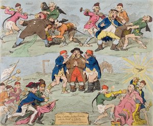 Sans-Culottes füttern Europa mit dem Brot der Freiheit, veröffentlicht von Hannah Humphrey 1793 von James Gillray
