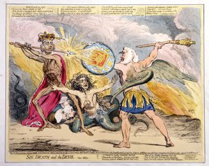 Sünde, Tod und Teufel, veröffentlicht von Hannah Humphrey im Jahr 1792