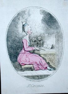 St. Cecilia, veröffentlicht von Hannah Humphrey 1782 von James Gillray