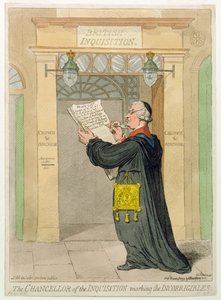 Der Kanzler der Inquisition markiert die Unverbesserlichen, veröffentlicht von Hannah Humphrey 1793 von James Gillray