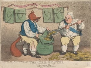 Die Koalitions-Schieber. Zwei tugendhafte Elfen, die auf sich selbst aufpassen von James Gillray