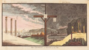 Der Kontrast oder die Dinge, wie sie sind, veröffentlicht 1796 von James Gillray