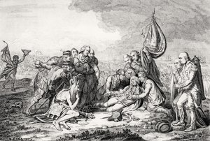 Der Tod des großen Wolfe, veröffentlicht von H. Humphrey, 1795