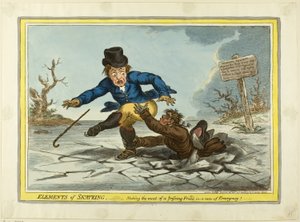Die Elemente des Eislaufens: Das Beste aus einem vorbeigehenden Freund machen von James Gillray