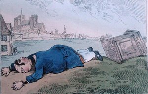 Der Fall von Dagon, oder seltene Nachrichten für die Leadenhall Street, veröffentlicht von William Humphrey im Jahr 1784 von James Gillray