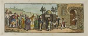 Der Trauerzug von Broad-Bottom von James Gillray