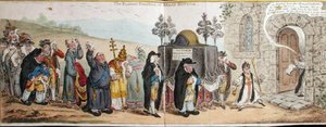 Der Trauerzug von Breitboden, veröffentlicht von Hannah Humphrey im Jahr 1807 von James Gillray