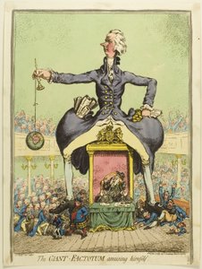 Der Riesen-Faktotum amüsiert sich von James Gillray