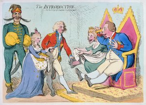 Die Einführung, veröffentlicht von Hannah Humphrey, 1791 von James Gillray