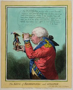 Der König von Brobdingnag und Gulliver, veröffentlicht von Hannah Humphrey im Jahr 1803 von James Gillray