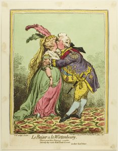 Der Kuss in Württemberg von James Gillray