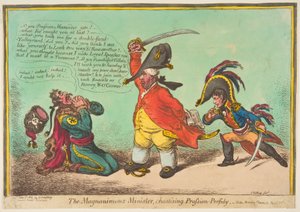 Der großmütige Minister, der die preußische Treulosigkeit züchtigt von James Gillray
