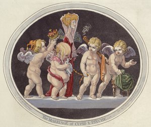 Die Hochzeit von Amor und Psyche von James Gillray