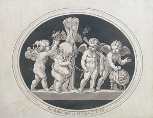 Die Hochzeit von Amor und Psyche, veröffentlicht von Hannah Humphrey im Jahr 1797 von James Gillray