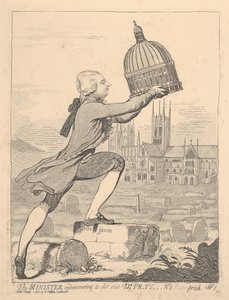 Der Minister bei dem Versuch, Dr. Pr*ty***ns Bisho-Prick aufzubessern von James Gillray