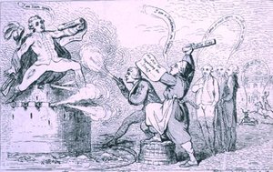 Der Theaterkrieg, veröffentlicht von S.W. Fores im Jahr 1787 von James Gillray