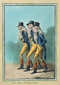 Die drei Mr. Wiggins, veröffentlicht von Hannah Humphrey im Jahr 1803 von James Gillray