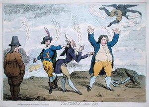 Die Zeiten, Anno 1783, veröffentlicht von William Humphrey von James Gillray