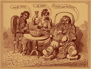 Die Verwüstungen des starken Getränks - Karikatur