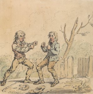 Zwei Männer im Faustkampf von James Gillray