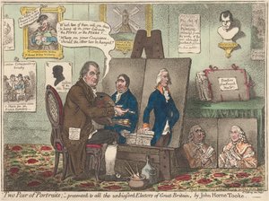 Zwei Paar Porträts; - Präsentiert an alle unvoreingenommenen Wähler Großbritanniens von John Horne Tooke von James Gillray
