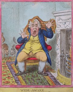 Hellwach, veröffentlicht von Hannah Humphrey im Jahr 1806 von James Gillray