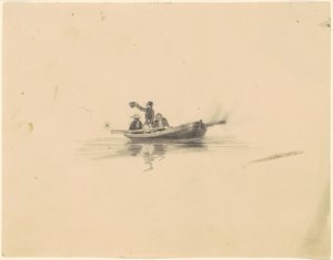 Männer in einem Ruderboot