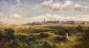 St. Andrews vom Golfplatz aus von James Gustavus Hope Spindler